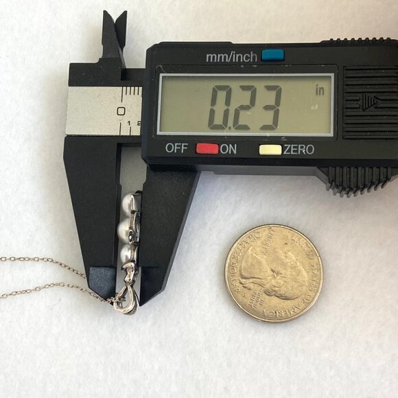 Sterling Silver 925 Dakota West Pearl Snowman Winter Pendant Necklace 18" Chain - Picture 15 of 16